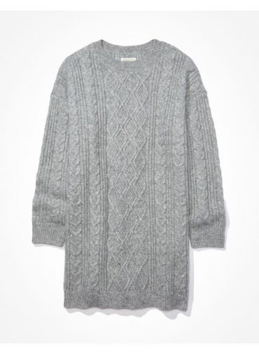 AE Cable Knit Sweater Mini Dress